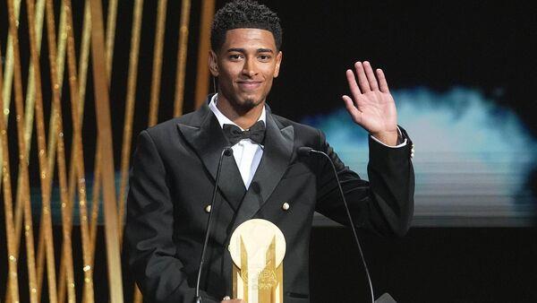 Jude Bellingham wins Kopa Trophy at Ballon D'Or ceremony