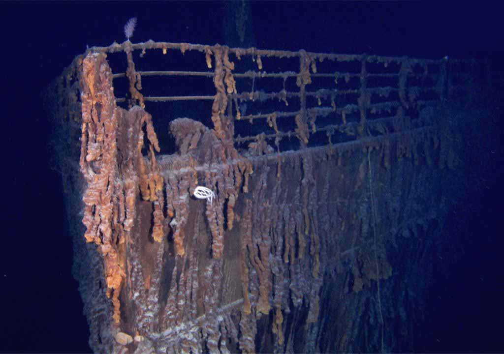 A photo taken in 2022 shows the railings mostly in tact