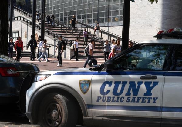 Campus public safety car at City College of New York
