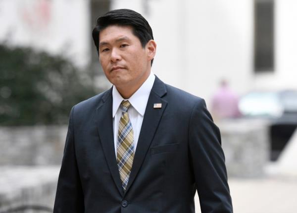 U.S. Attorney Robert Hur arrives at U.S. District Court