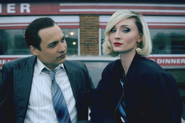Frank Dillane as Boisie and Sophie Turner as Joan Hannington in "Joan." 