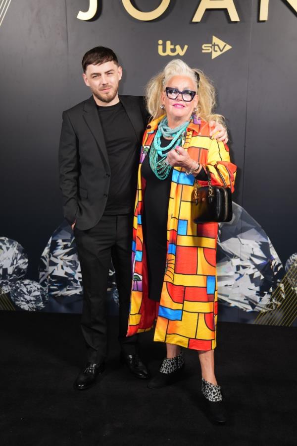 Joan Hannington and her son Benny attend the launch of ITV's "Joan" Sept. 19, 2024. 