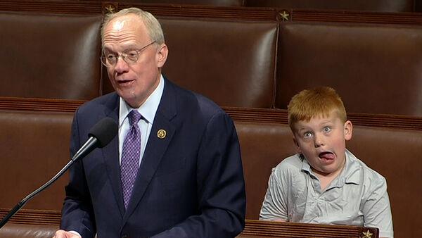 Congressman’s son steals the show in US House of Representatives