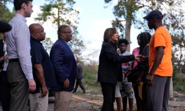 Kamala Harris greets local residents