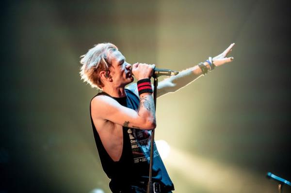 Sum 41's Deryck Whibley performs in Lisbon, Portugal.