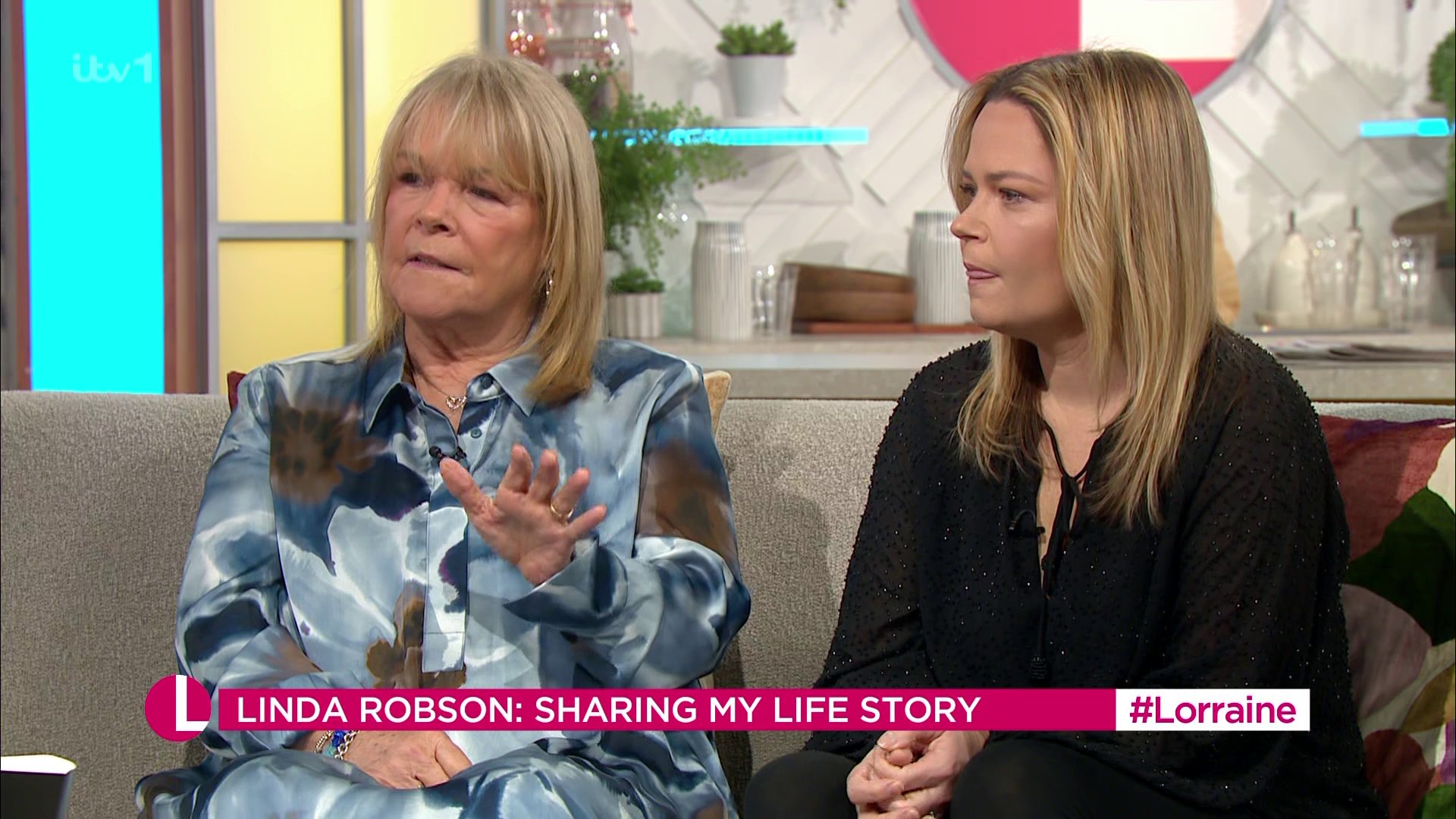 Linda Robson and her daughter Lauren on Lorraine