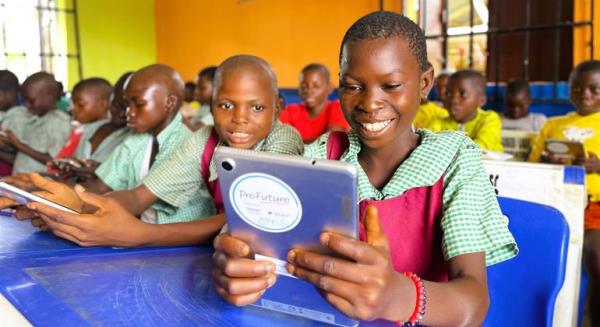 Cameroonian refugee students study alongside local pupils in Cross River State, Nigeria.