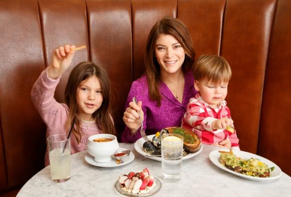 Gail Simmons with her kids. 