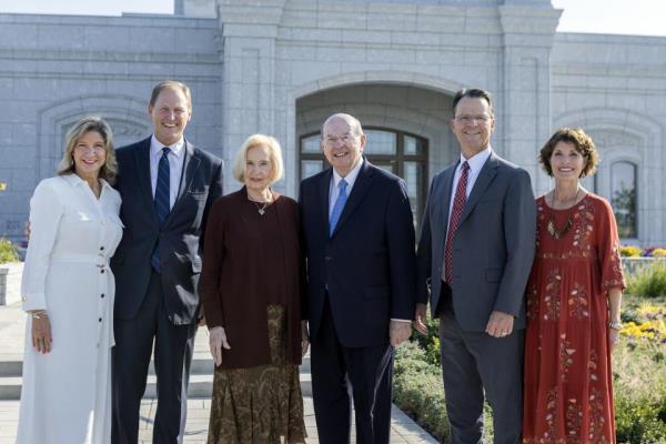 Attendees leave the first dedicatory session of the Bentonville Arkansas Temple in Bentonville, Arkansas, on Sept. 17, 2023.