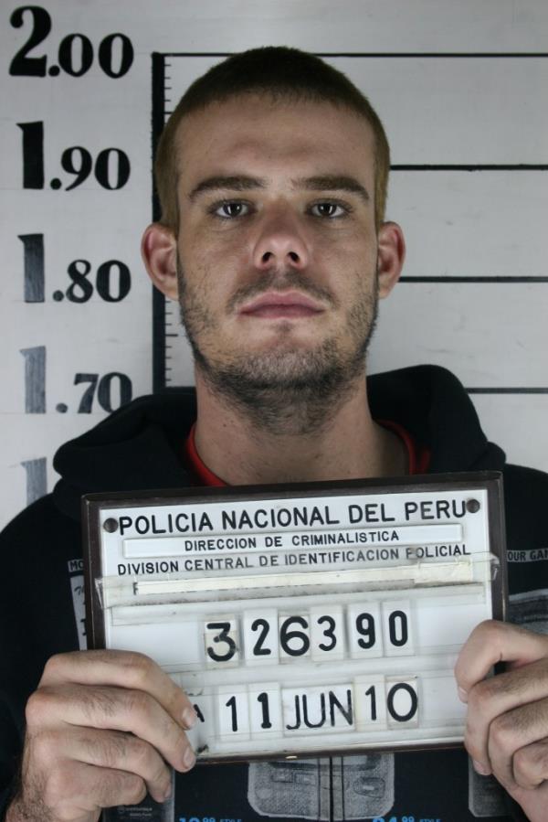 Joran van der Sloot mugshot from Peru arrest.