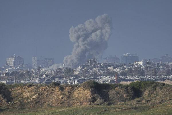 Smoke rises following an Israeli bombardment in the Gaza Strip, as seen from southern Israel, Sunday (Picture: AP Photo/Ariel Schalit) Smoke rises following an Israeli bombardment in the Gaza Strip, as seen from southern Israel, Sunday (Picture: AP Photo/Ariel Schalit)