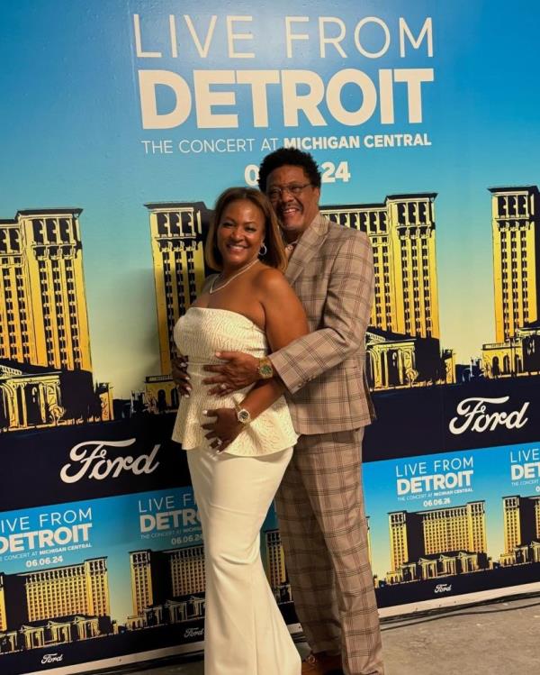 Judge Mathis and Linda at the reopening of Michigan Central in Detroit on June 10.