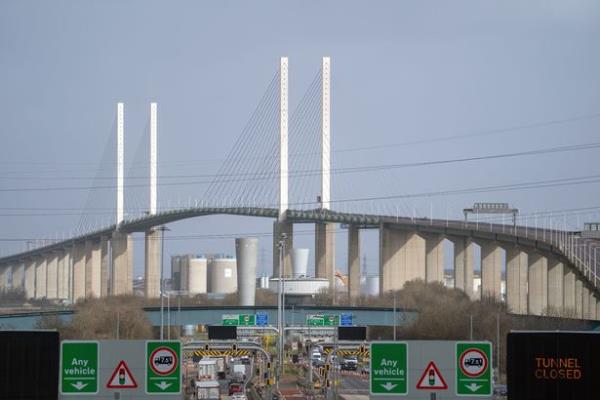The Queen Elizabeth II bridge at the Dartford Crossing in Kent