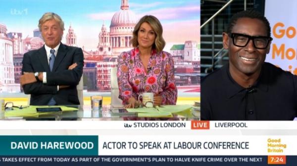 Richard Madeley, Susanna Reid, and David Harewood on Good Morning Britain