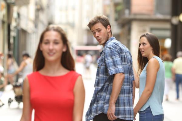 The 'distracted boyfriend' meme