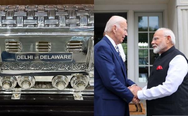 PM Modi's Silver Train Model, Pashmina Shawl Gifts To Joe And Jill Biden