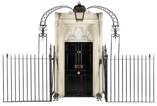 A replica of the facade of No 10 Downing Street used in 'The Crown'.