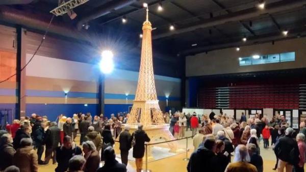 It took Plaud 4,200 hours to build his Eiffel Tower model. Credit: Richard Plaud/Reuters