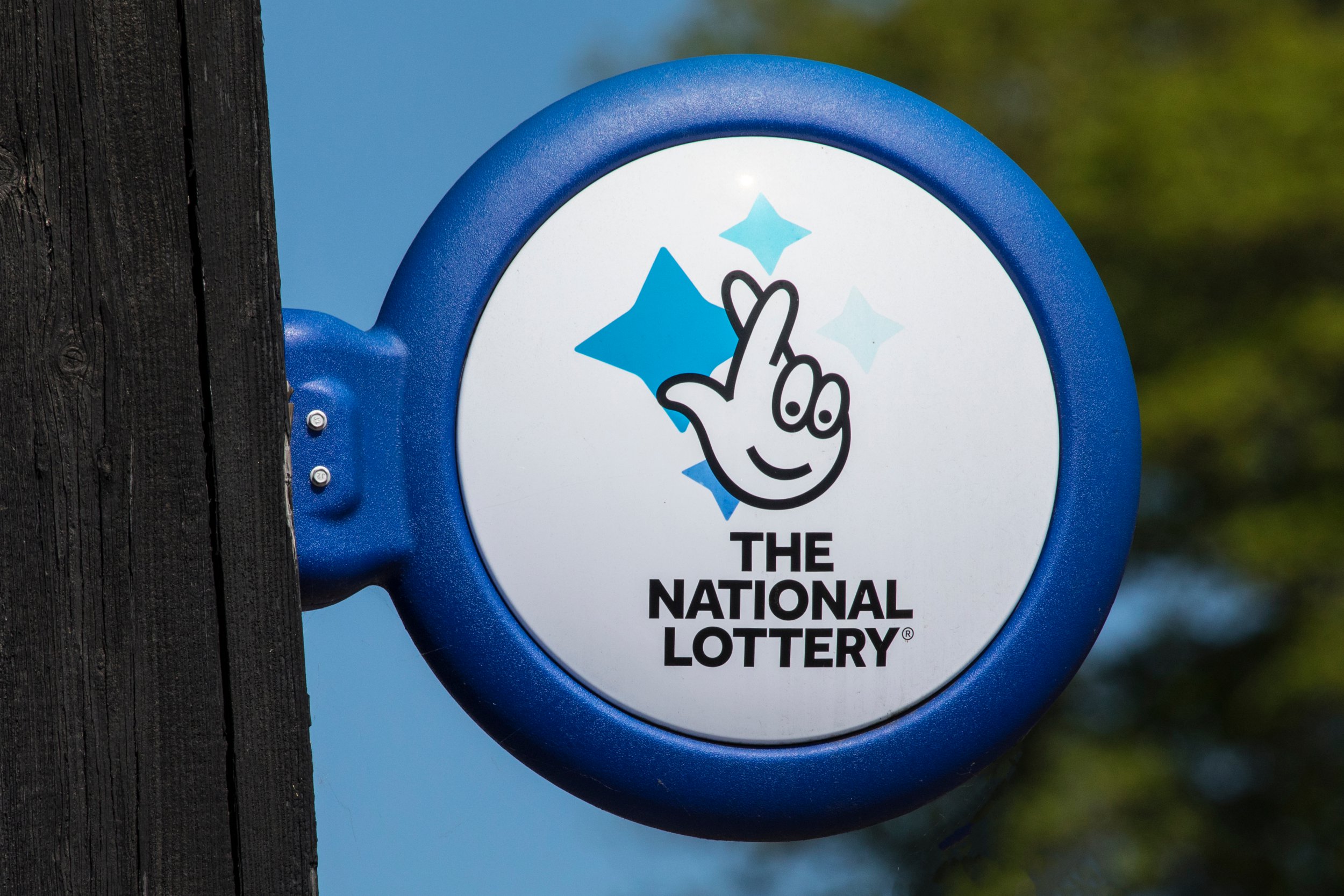 A picture of National Lottery sign