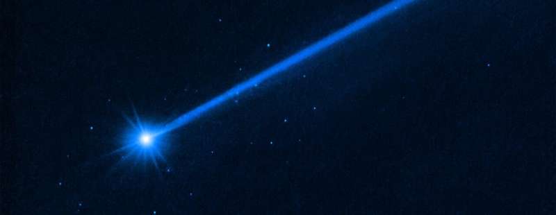Hubble Sees Boulders Escaping from Asteroid Dimorphos