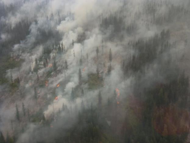 Pictured is the Argenta Creek wildfire in B.C.'s West Kootenay.