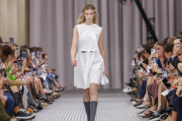 Sunday Rose Kidman Urban makes her modelling debut on the Miu Miu runway.