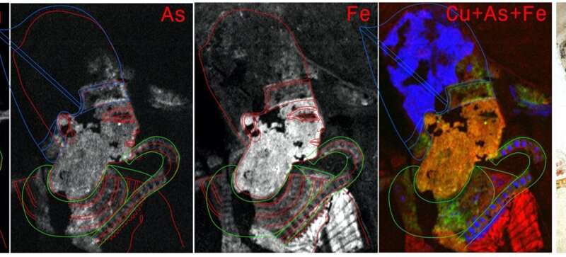 Hidden details of Egyptian paintings revealed by chemical imaging
