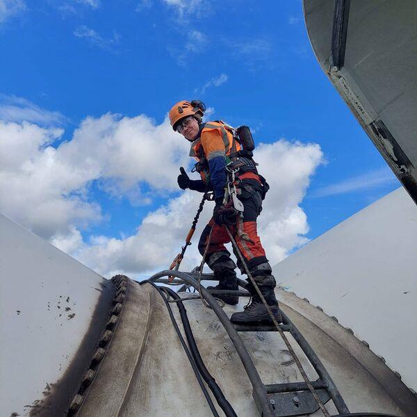 Tanya O’Reilly, wind turbine technician. 