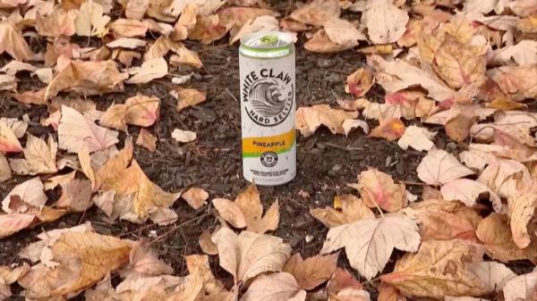 A White Claw can is pictured.