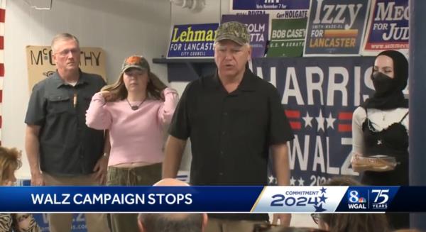 Though the county has voted red since 2012, Walz's arrival was met with great enthusiasm — both for and against the ticket he represents.