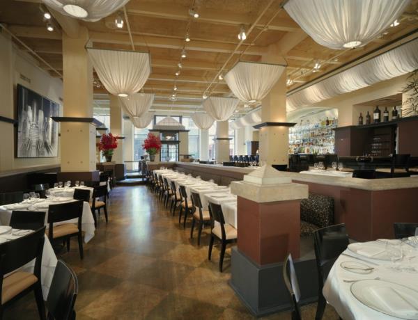 Exterior view of Gotham Bar & Grill, a long-standing restaurant located at 12 E. 12th St. in Greenwich Village, NYC.