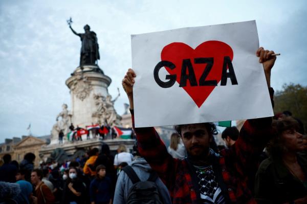 Pro-Palestinian demostration in Paris.