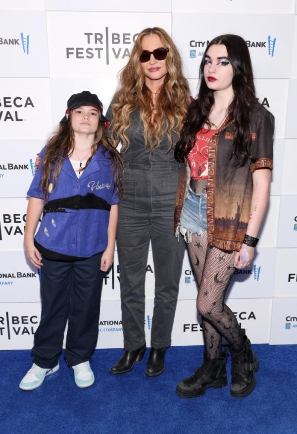 Drea de Matteo with her children, Waylon and Alabama.