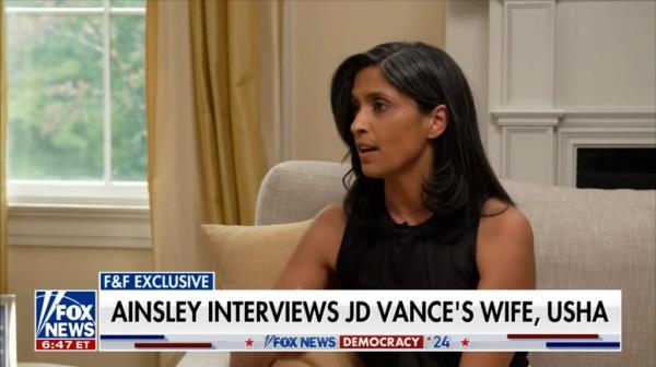 JD Vance's wife, Usha, sat down with 'Fox & Friends' co-host Ainsley Earhardt to discuss how their family has adjusted to life in the spotlight, what she considers to be the best advice and how she handles negative press.