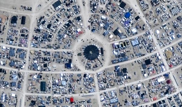 A satellite view of the festival.