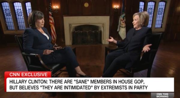 Hillary Clinton and CNN's Christiane Amanpour