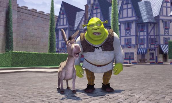 Shrek and Donkey in "Shrek."