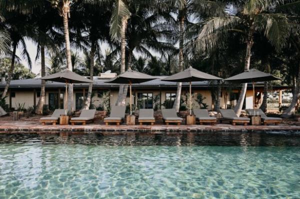 The pool at the station looks more Port Douglas than outback NT.