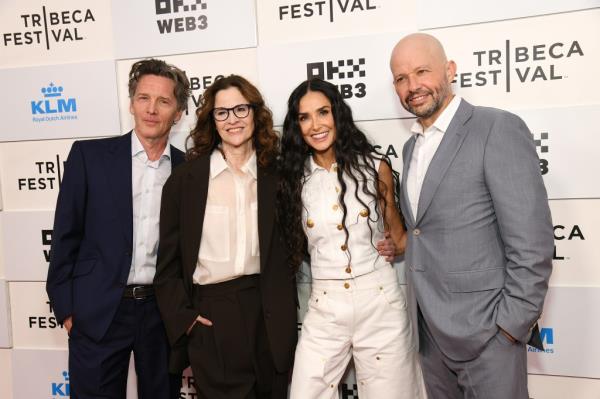 Andrew McCarthy, Ally Sheedy, Demi Moore and Jon Cryer at the World premiere of "BRATS" as part of Tribeca Film Festival on June 7, 2024 in New York City, New York.