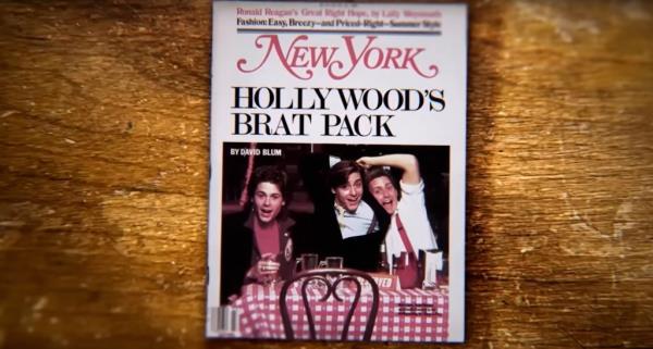The New York Magazine cover story featuring the Brat Pack, from left: Rob Lowe, Judd Nelson, Emilio Estevez, June 10, 1985.
