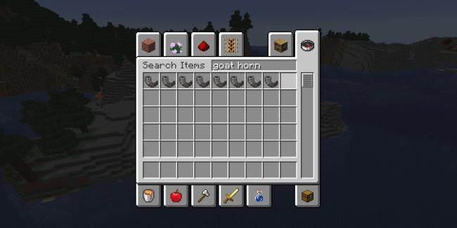 minecraft goat horns
