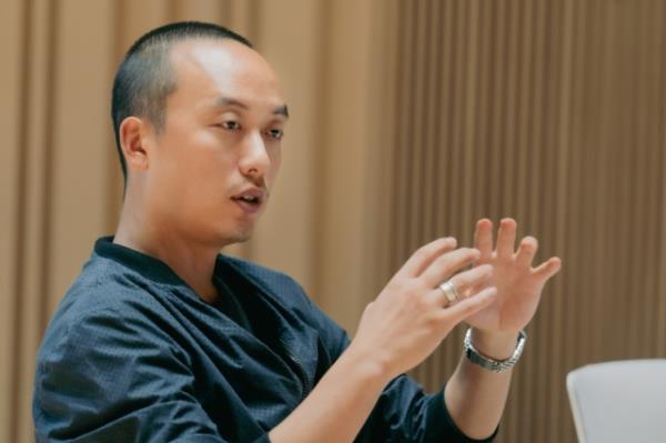 Director Lee Kyung-sung speaks during a rehearsal for