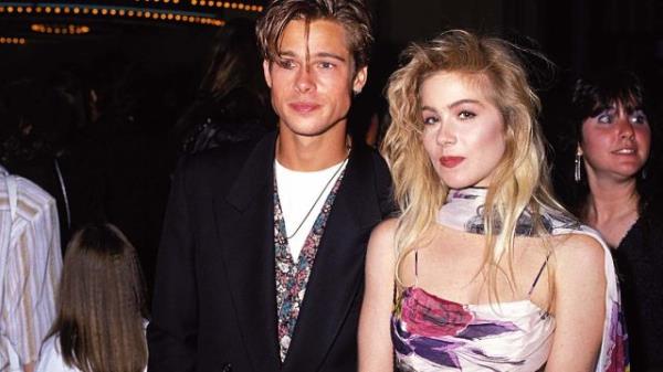 Brad Pitt and Christina Applegate at the 1989 MTV Video Music Awards