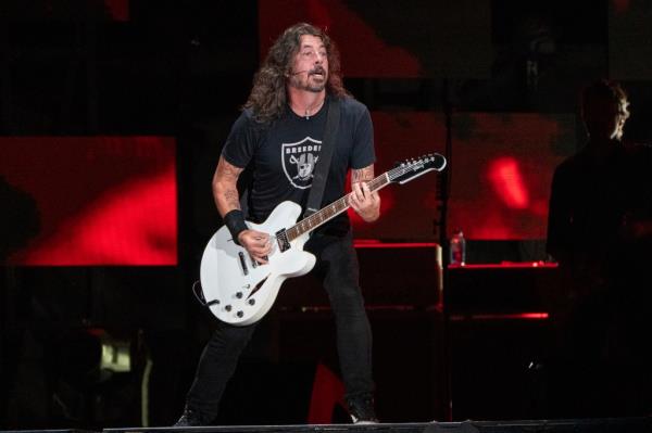 Dave Grohl performs at Festival d'été de Québec on July 8, 2023