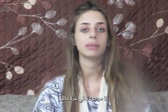 Hamas released a video of Mia Shem, 21, from Shoham who was kidnapped from the party in Re’im.