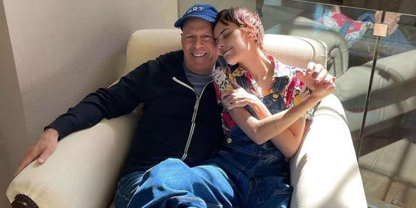 Tallulah Willis and dad Bruce Willis.
