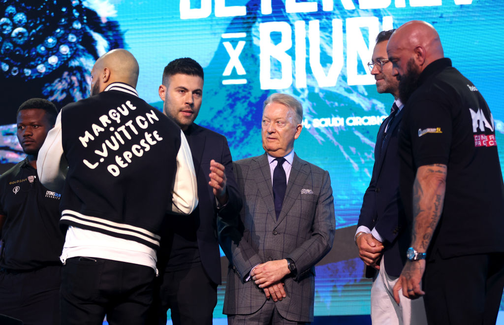 Boxing promoter Warren looked furious after the rant