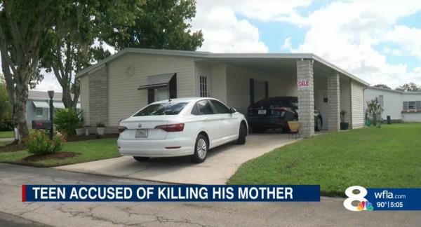 home where son murdered mother