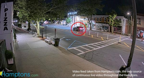 Timberlake's car, seen driving in Sag Harbor shortly before his DWI arrest.