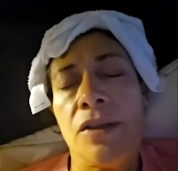 Rodriguez claimed she started experiencing eye irritation when she exited the venue following the nearly 80-minute speech.